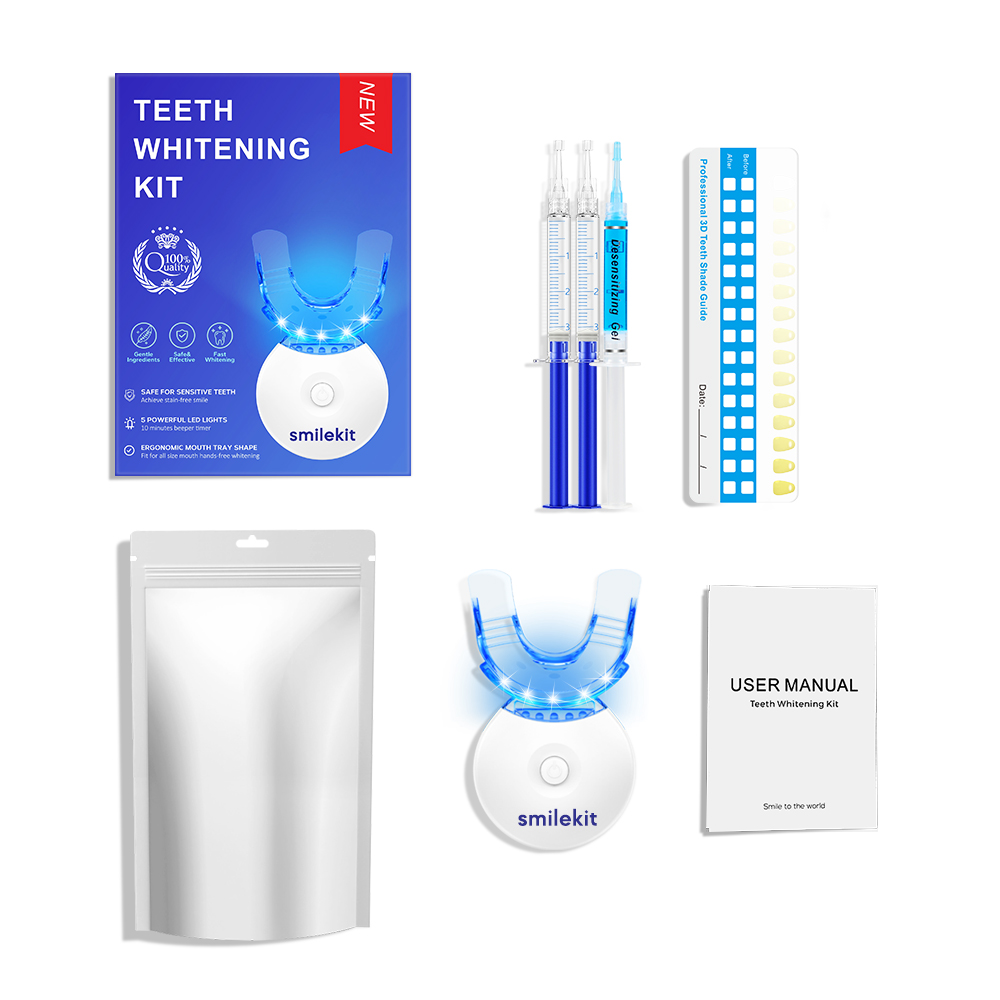 Teeth Whitening Hismile - ชุดฟอกสีฟัน - เครื่องฟอกสีฟันไฟ LED 5X พร้อมคาร์บาไมด์เปอร์ออกไซด์