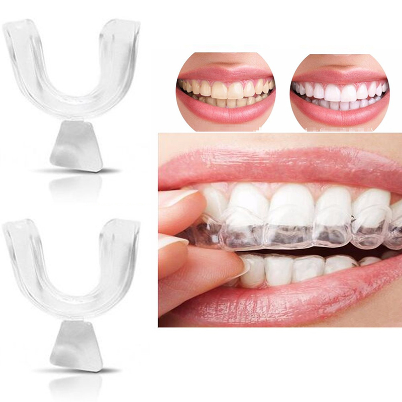 Teeth Whitening Mouth Guard - ถาดซิลิโคนแบบสวมใส่สบายสำหรับกลางคืน ป้องกันการกัดฟัน แก้ปัญหาการนอนกรน ช่วยฟอกสีฟัน ดูแลสุขภาพช่องปาก