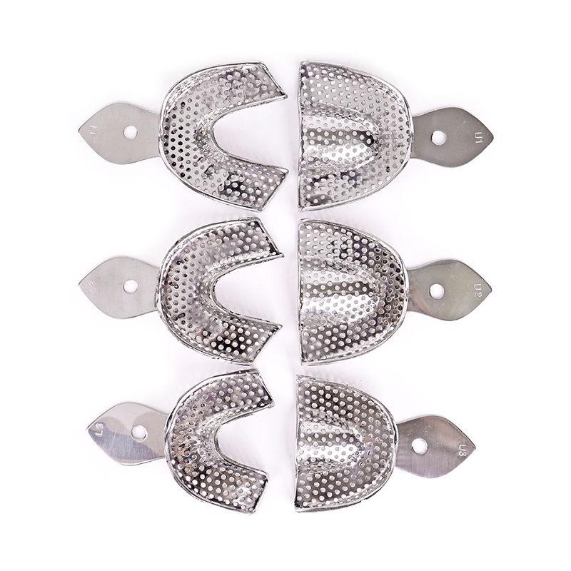 Teeth Whitening Trays - สแตนเลสทันตกรรม Impression ถาดพร้อม Autoclavable Upper ฟันผู้ถือ