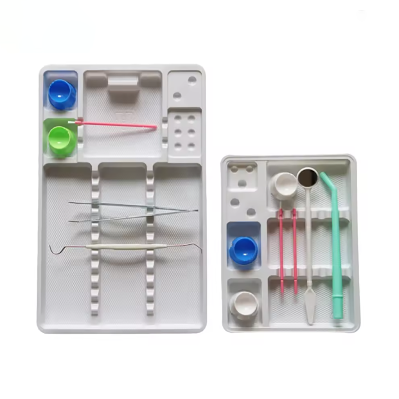 Teeth Whitening Trays - 10pcs ทันตกรรมทิ้งเครื่องมือถาดพลาสติกทันตกรรมผ่าตัดถาดสีขาวแยกตําแหน่งเก็บ Oral Consumable เครื่องมือ