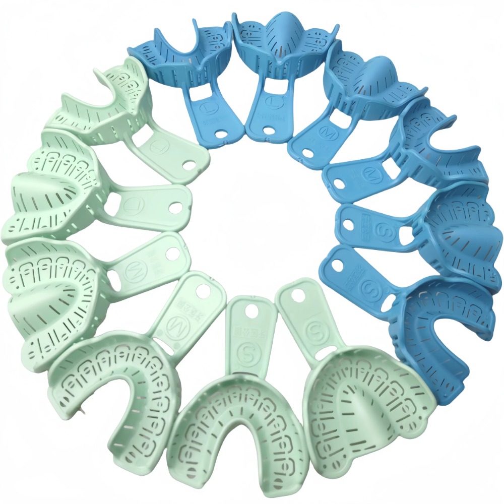 Teeth Whitening Trays - 6 ชิ้น/เซ็ตทันตกรรม Impression ถาดพลาสติก S/M/L ทันตกรรม