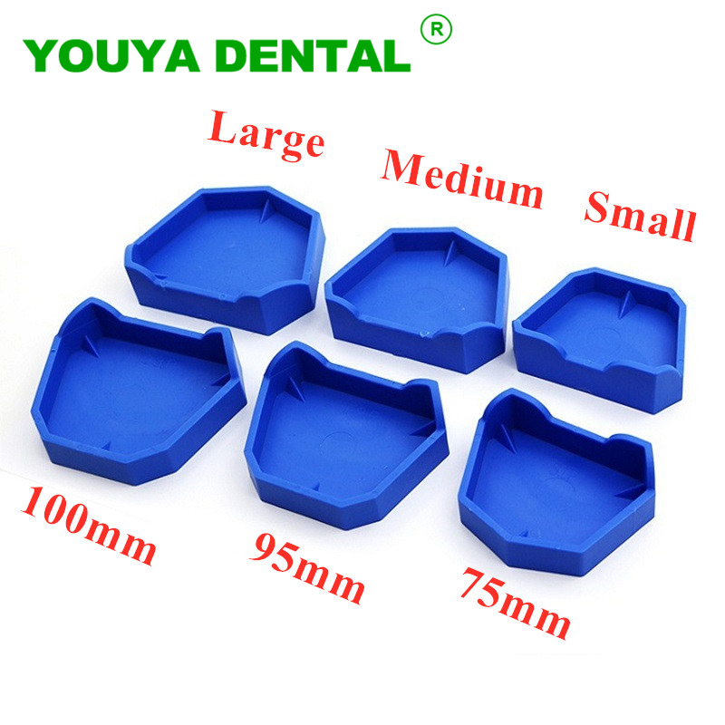 Teeth Whitening Trays - 6 ชิ้น/เซ็ตทันตกรรมฐานยางซิลิโคนพลาสเตอร์ฐานถาดฟันปลอม Impression ทันตกรรม Lab อดีตฐานเครื่องมือทันตแพทย์