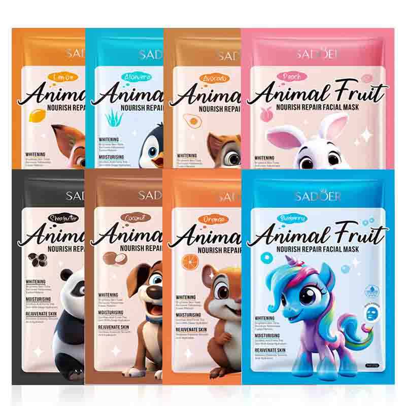 Coconut Oil Pull - 8pcs SADOER Kawaii ผลไม้ Face Mask