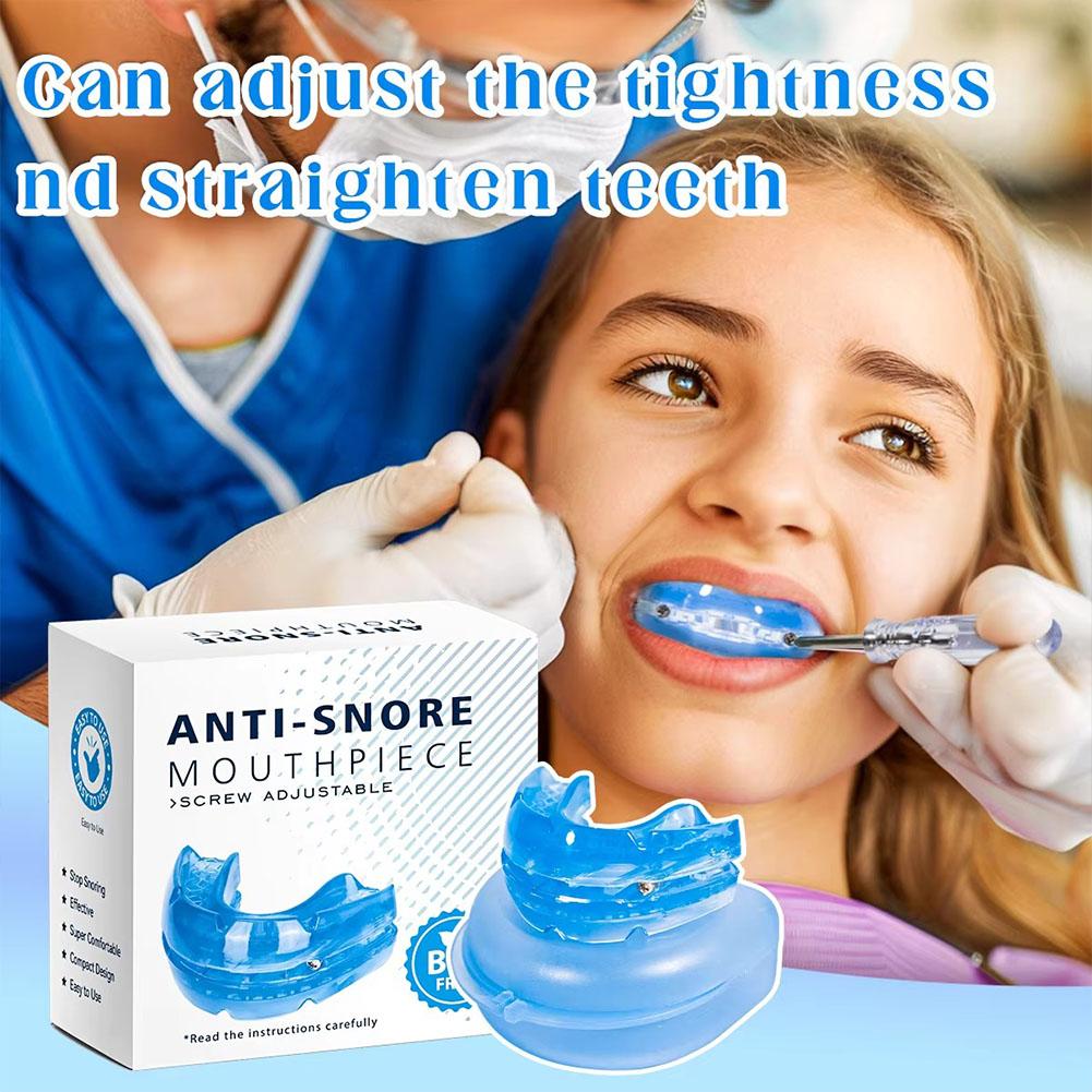 Teeth Whitening Mouth Guard - ที่ครอบปากปรับระดับได้สำหรับลดอาการกรน ช่วยปรับปรุงการนอนหลับ ลดอาการกรน ป้องกันภาวะหยุดหายใจขณะหลับ ป้องกันการกัดฟัน และหยุดอาการกรน