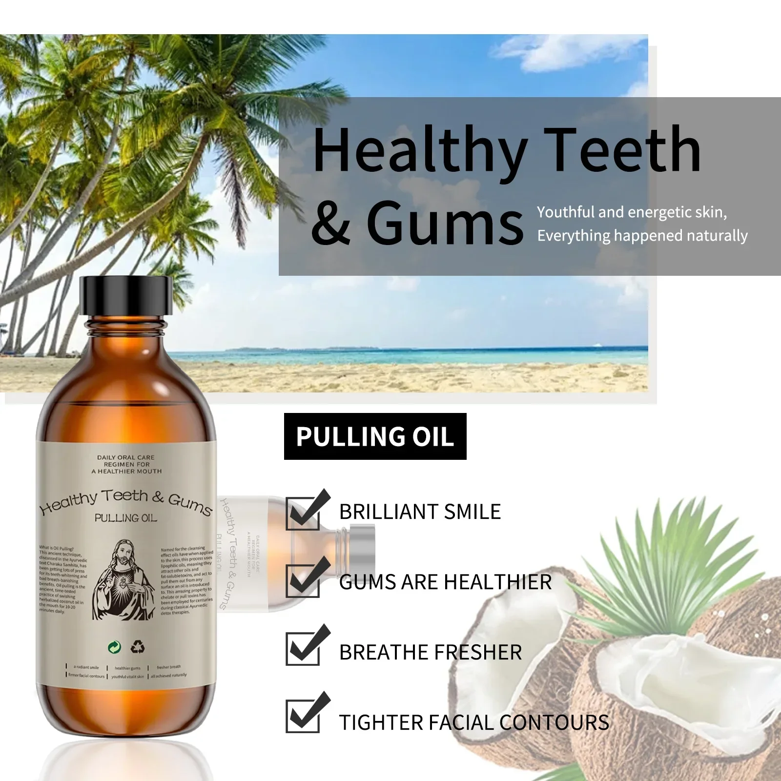 น้ำยาบ้วนปากน้ำมันมะพร้าว - ลม - Coconut Oil Pull บทวิจารณ์และราคา
