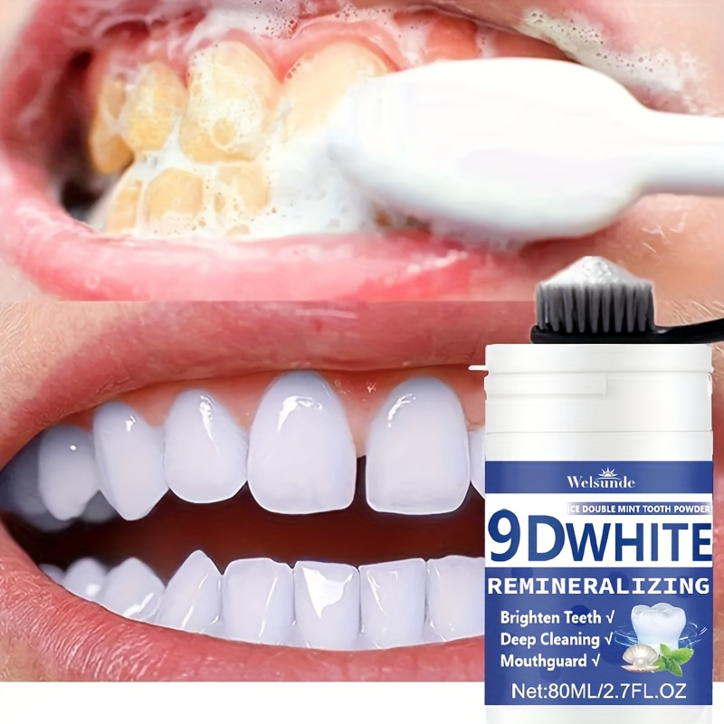 ผงฟันไฮโดรซีอะพาไทต์ 9D ไวท์ ร - Teeth Whitening Hismile บทวิจารณ์และราคา