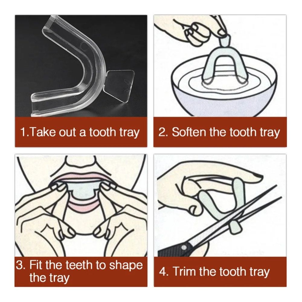 1-4 ชิ้น อุปกรณ์ป้องกันการกรนแ - Teeth Whitening Mouth Guard บทวิจารณ์และราคา