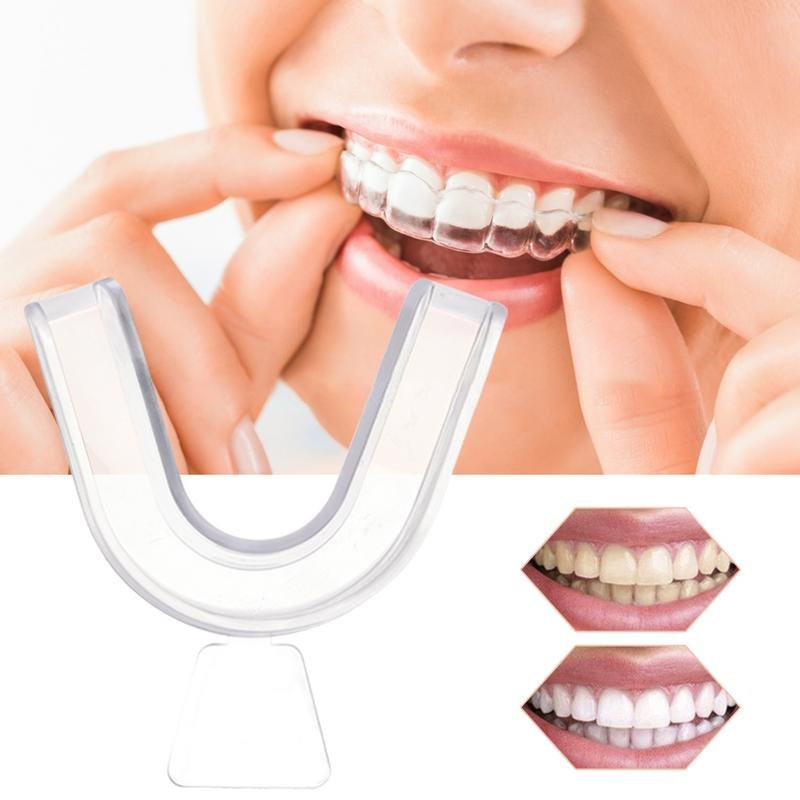 ถาดซิลิโคนแบบสวมใส่สบายสำหรับก - Teeth Whitening Mouth Guard บทวิจารณ์และราคา
