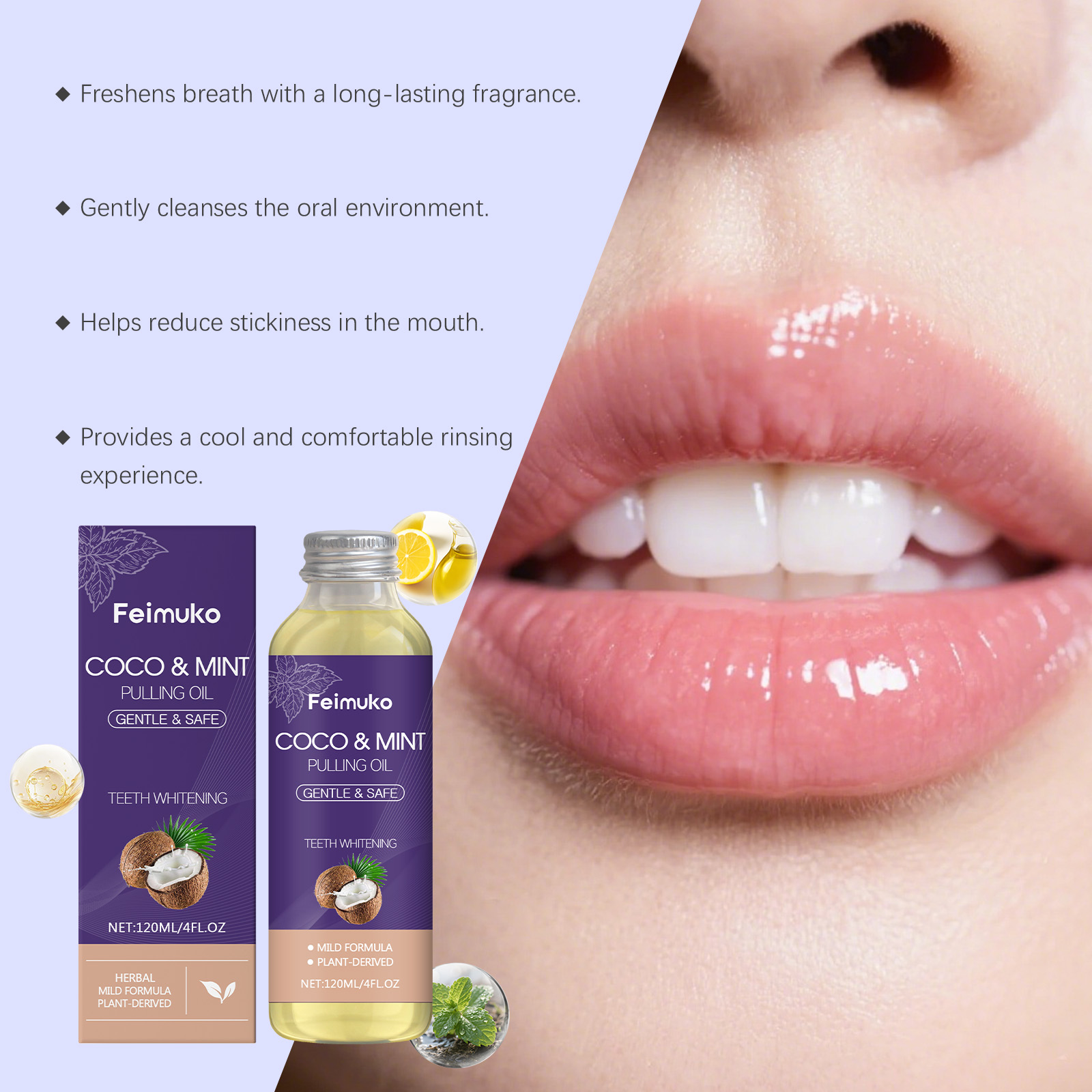 น้ำมันมะพร้าวผสมเปปเปอร์มินต์  - Coconut Oil Pull บทวิจารณ์และราคา