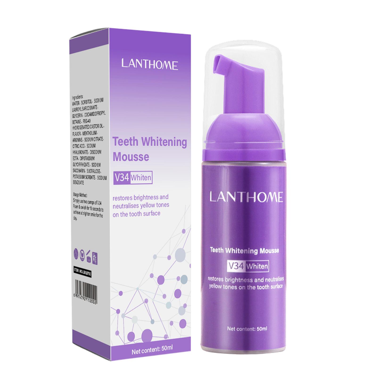 V34 มูสทําความสะอาดฟันยาสีฟันท - Teeth Whitening Effective บทวิจารณ์และราคา
