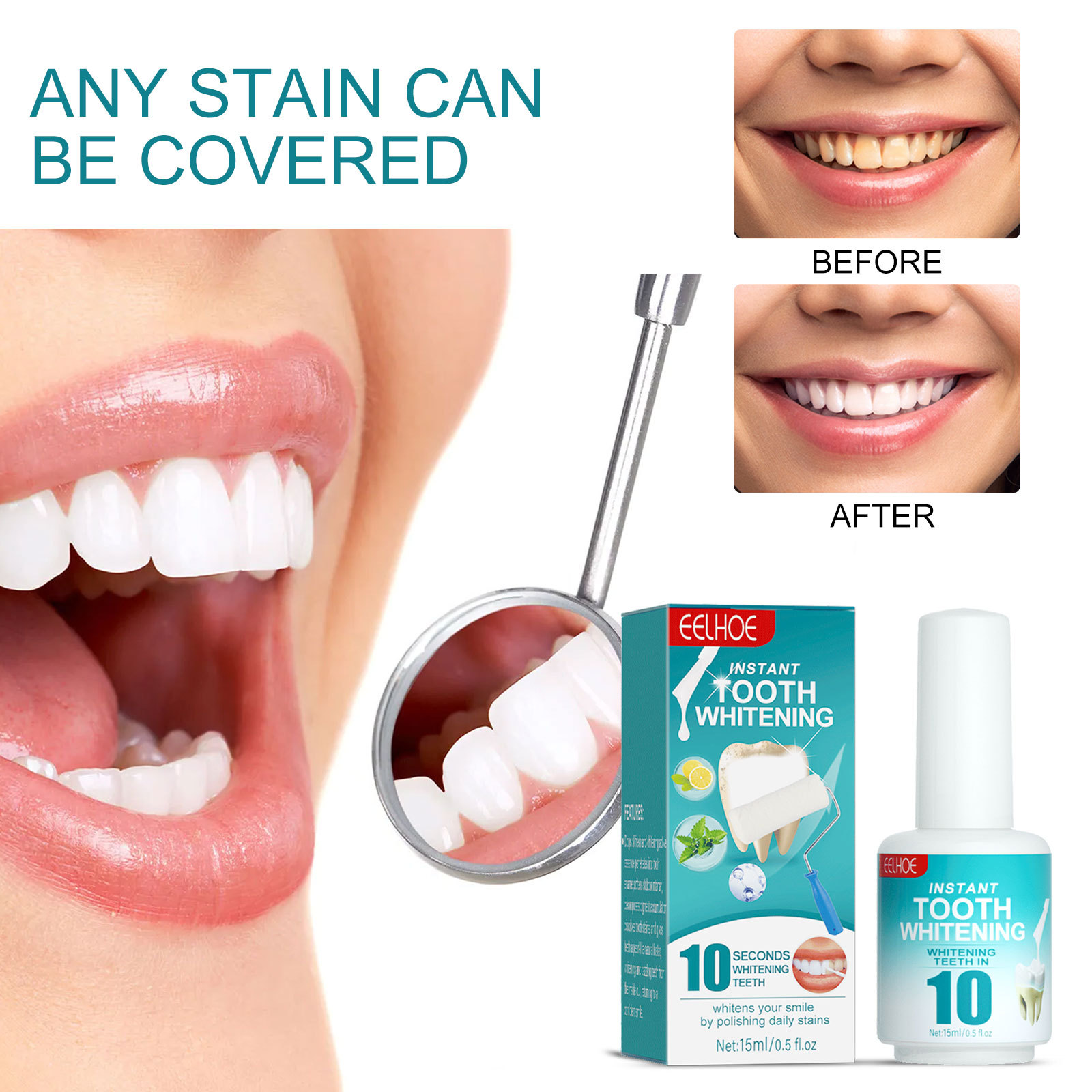 สีทาฟอกฟันขาว ขจัดคราบพลัคได้อ - Teeth Whitening Effective บทวิจารณ์และราคา
