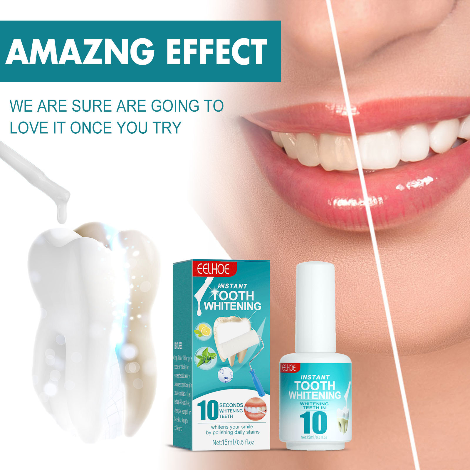 สีทาฟอกฟันขาว ขจัดคราบพลัคได้อ - Teeth Whitening Effective บทวิจารณ์และราคา