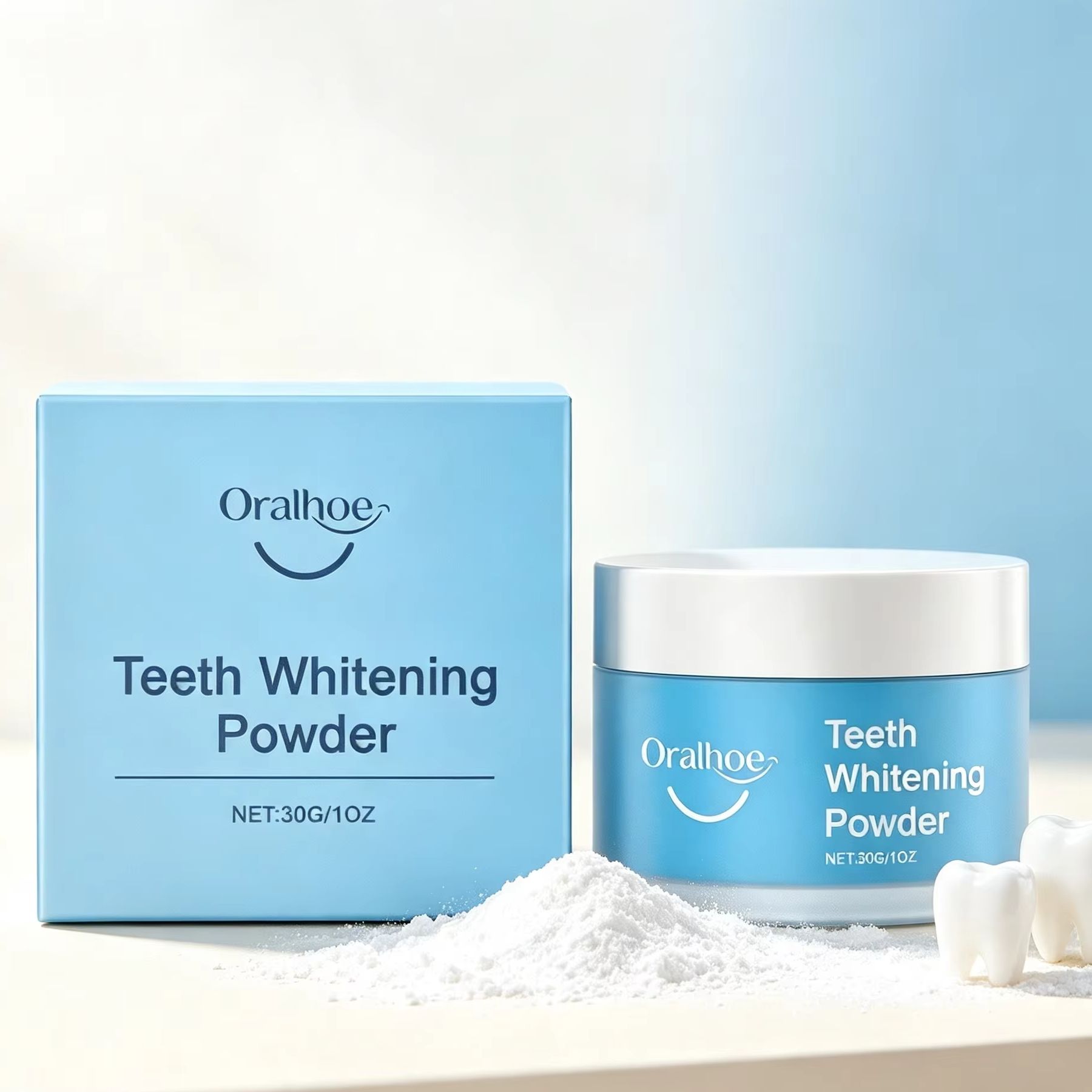 ผงแปรงฟัน Oralhoe สำหรับขจัดคร - Teeth Whitening Hismile บทวิจารณ์และราคา