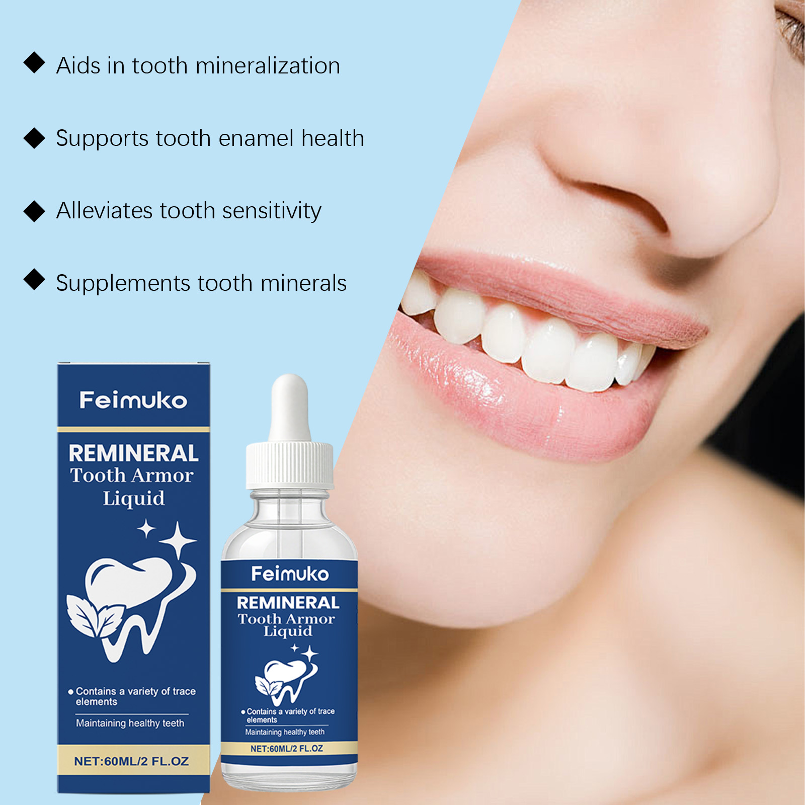 น้ำยาดูแลฟัน ไฮดรอกซีอะพาไทต์  - Teeth Whitening Effective บทวิจารณ์และราคา