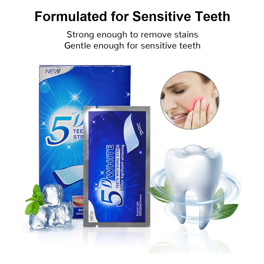 แผ่นฟอกสีฟันขาว 5D ไวท์เทนนิ่ง - Teeth Whitening Effective บทวิจารณ์และราคา