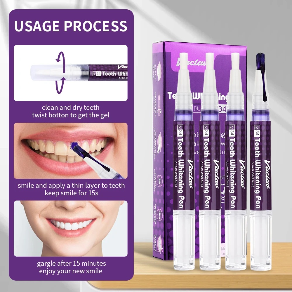 วาคลาฟ V34 ปากกาเจลฟอกสีฟันสีม - Teeth Whitening Hismile บทวิจารณ์และราคา