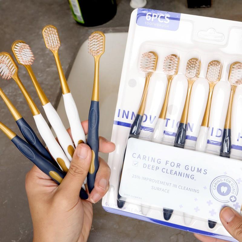 1/6 ชิ้น แปรงสีฟันขนนุ่มสำหรับ - Teeth Whitening Effective บทวิจารณ์และราคา